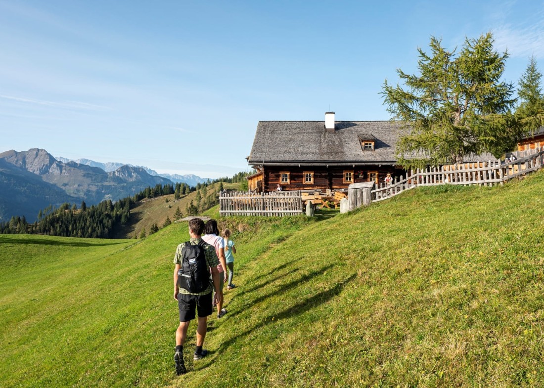 Familie am Spielplatz beim Schaukeln © TVB Großarltal/Lorenz Masser